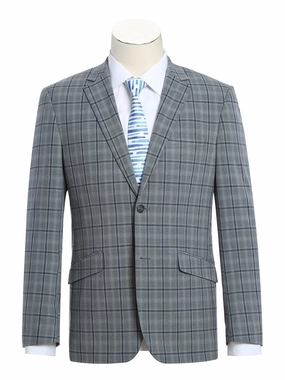 Men's Slim Fit Stretch Checked Suits