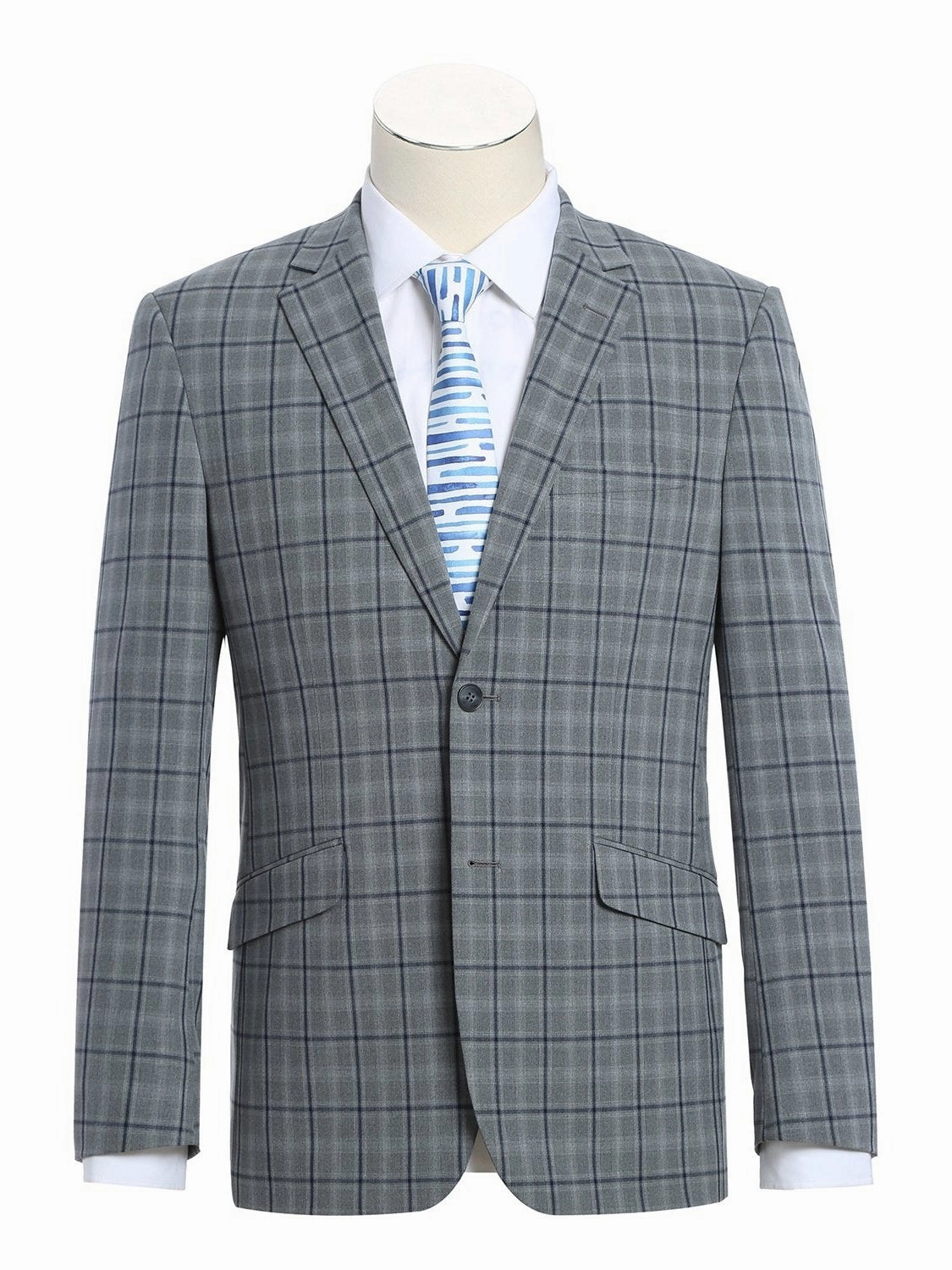 Men's Slim Fit Stretch Checked Suits