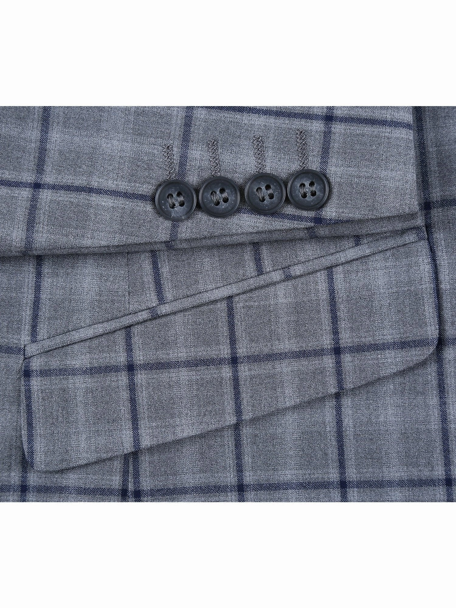 Men's Slim Fit Stretch Checked Suits