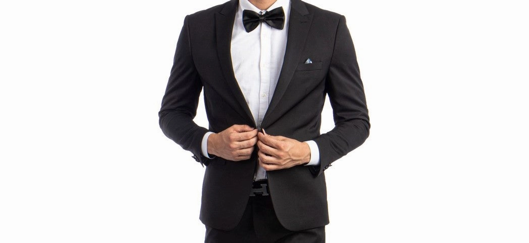 Metropolis Modern Collection: Black Two-Piece Suit – Skinny Fit