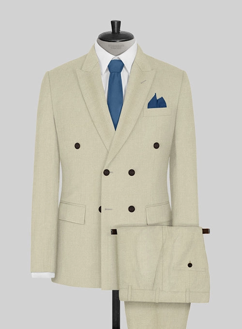 Napolean Light Beige Wool Suit