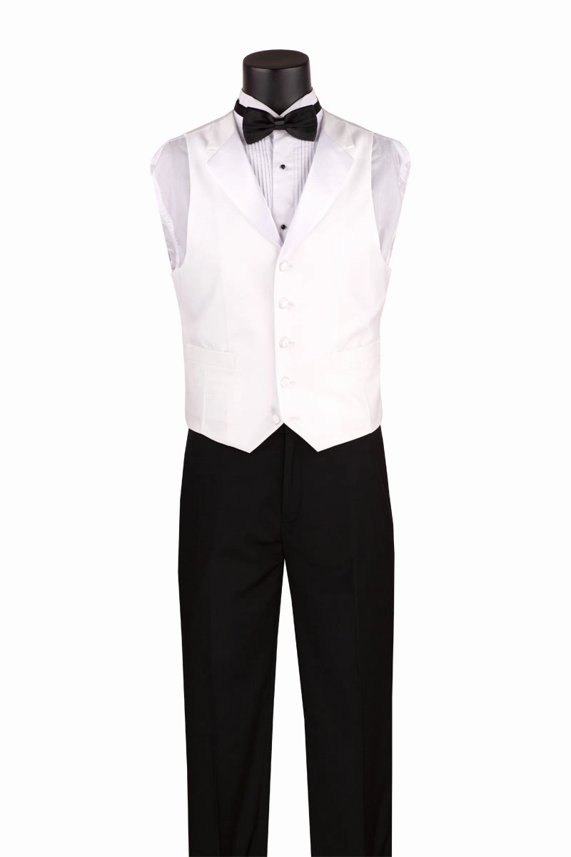 Nashira Collection: Regular Fit Black Tuxedo with Tails – 3-Piece with Vest and Pleated Pants