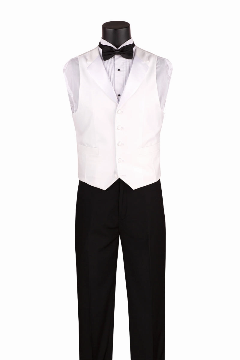 Nashira Collection: Regular Fit Black Tuxedo with Tails – 3-Piece with Vest and Pleated Pants