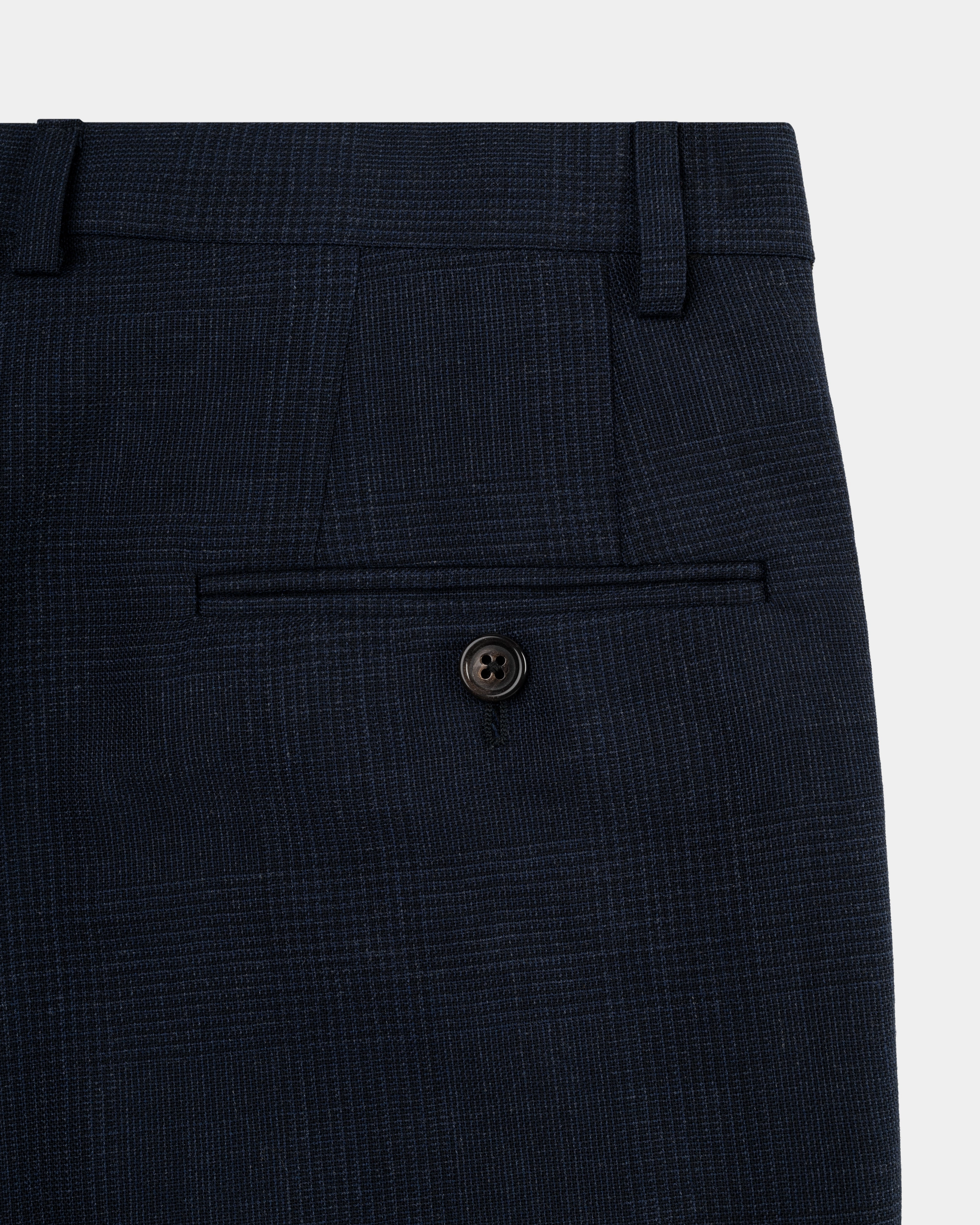 NAVY MUTED PLAID SOFT-MAKE SUIT