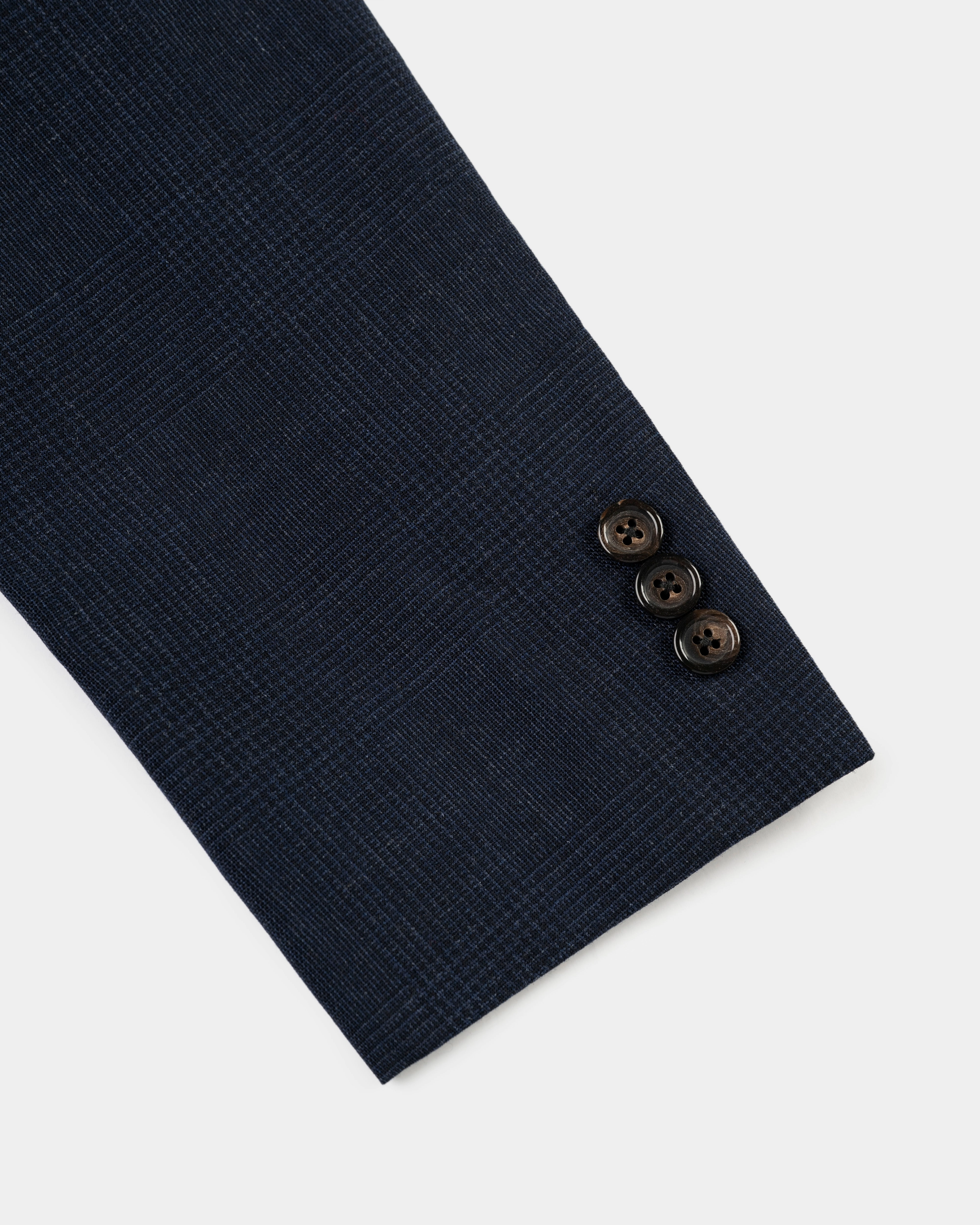 NAVY MUTED PLAID SOFT-MAKE SUIT