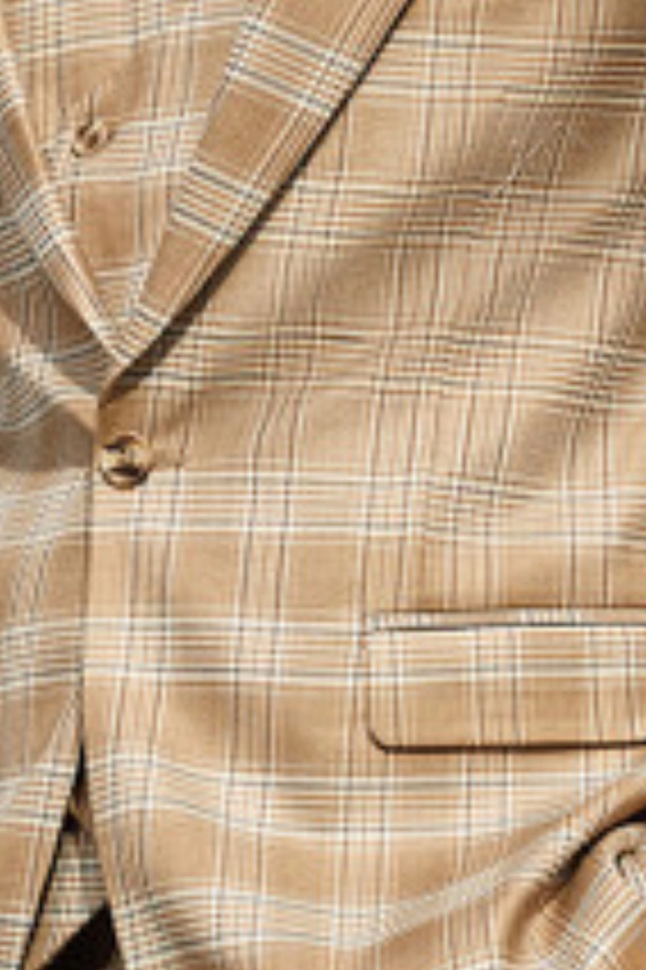 Onyxo Collection: Men's Glen Plaid 3 Piece Hybrid Fit Suit In Copper