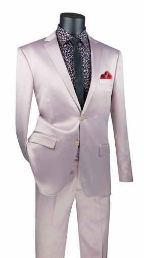 Prom Blush Sateen Ultra Slim Fit Suit 2 Buttons 2 Piece
