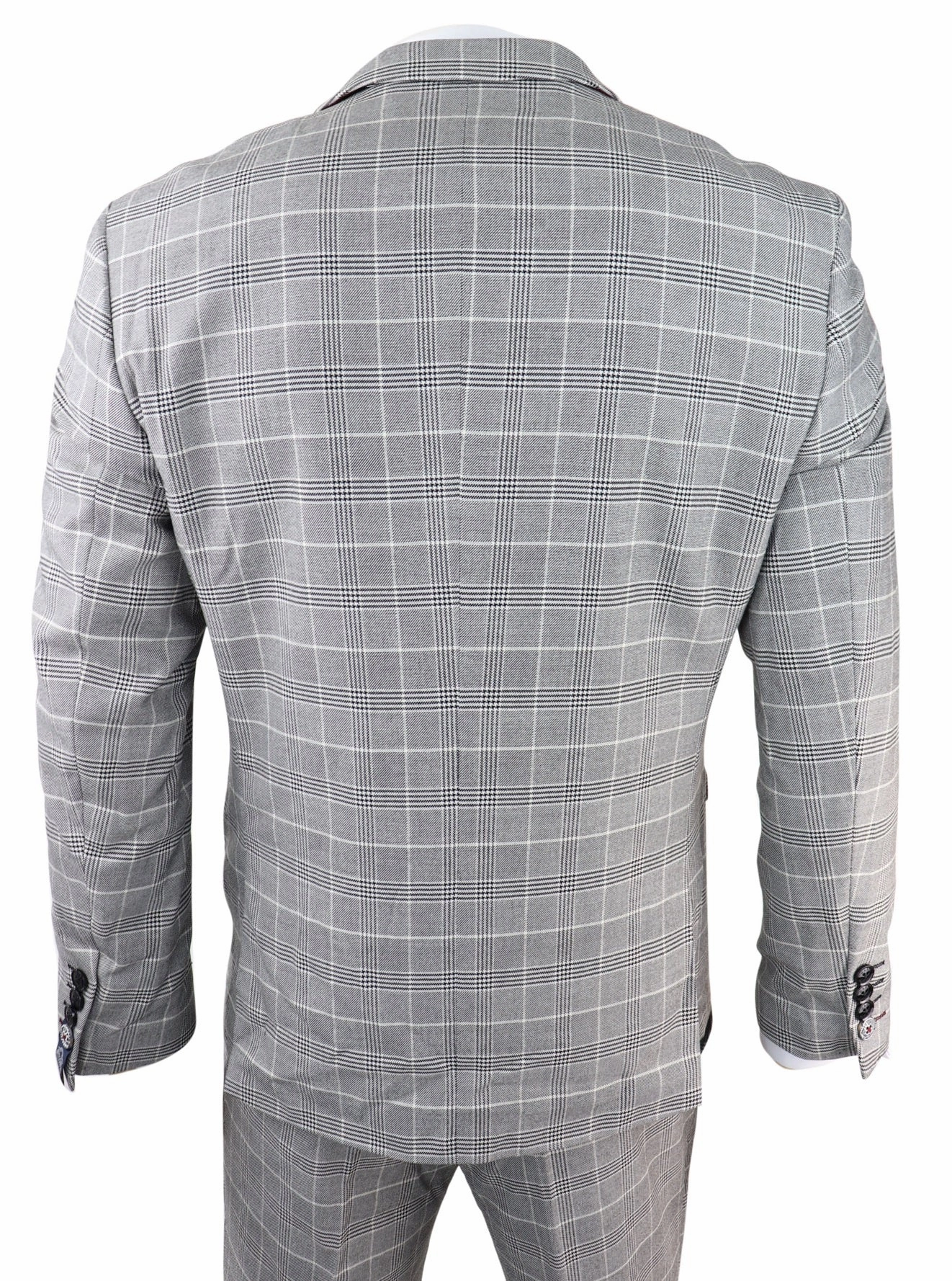 Ross Grey Prince Of Wales Check Suit Wedding