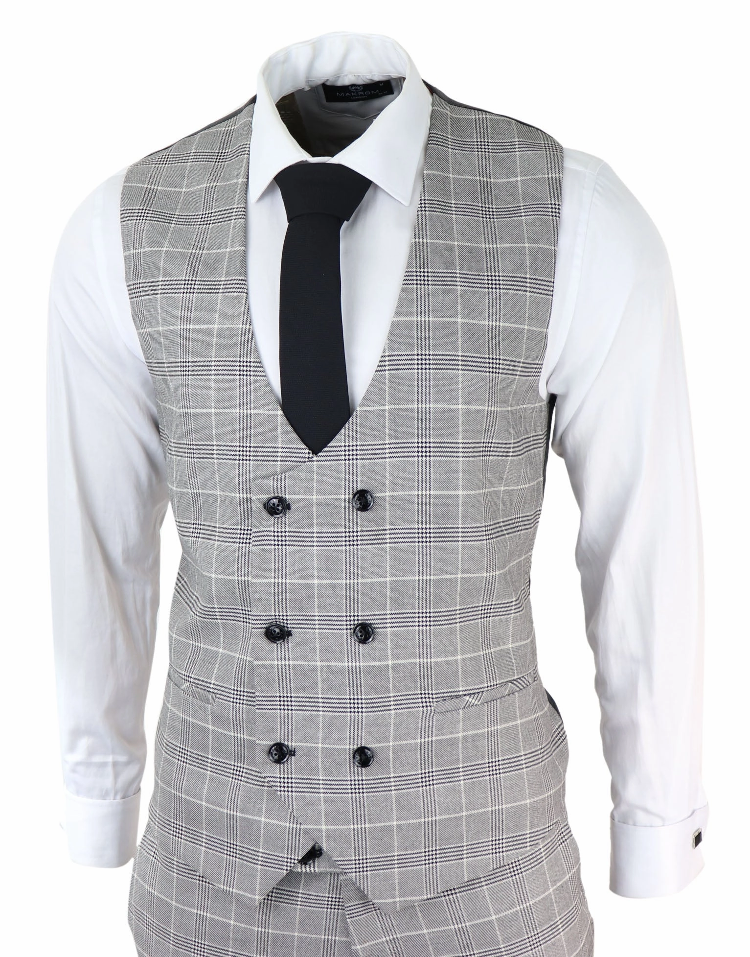 Ross Grey Prince Of Wales Check Suit Wedding