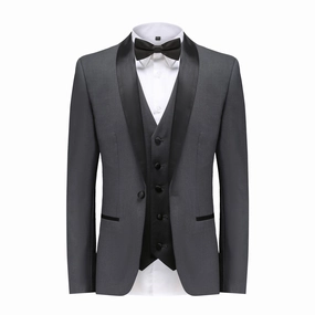 SLIM FIT TUXEDO/TX300/CHARCOAL