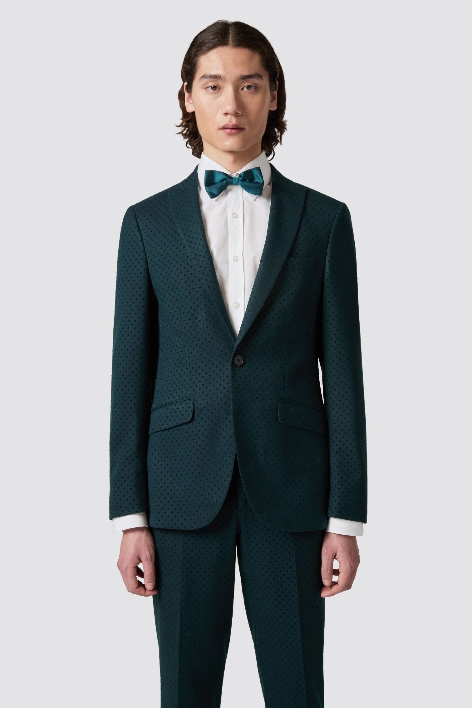 Sullivan Slim Fit Green Polka Dot Suit - ARCHIVE