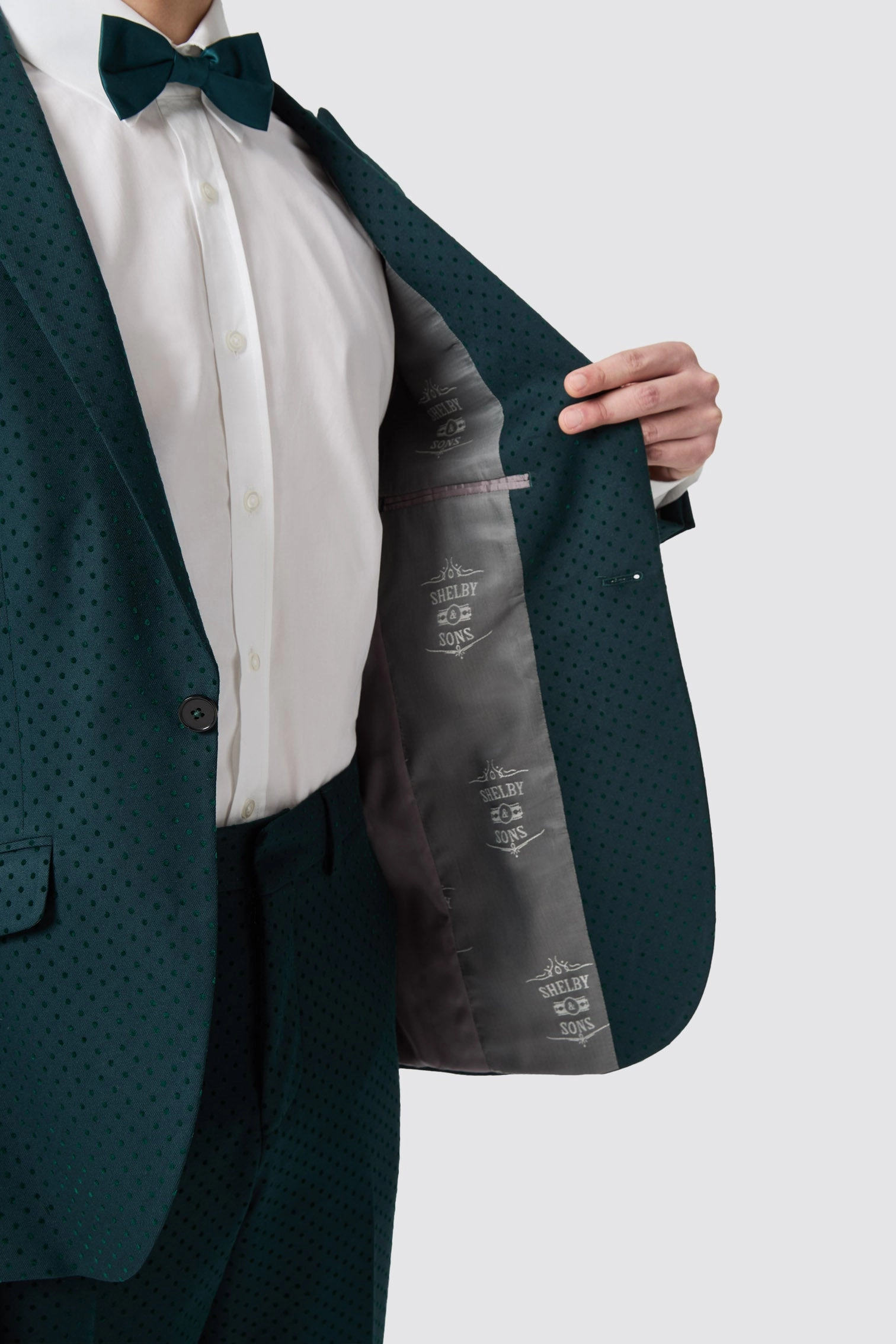 Sullivan Slim Fit Green Polka Dot Suit - ARCHIVE