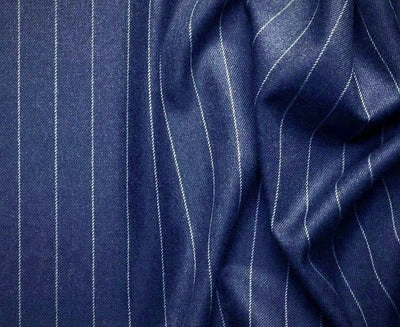 Symphony Collection: Blue 2 Piece Pinstripe Double Breasted Regular Fit Suit