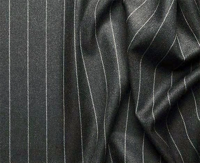 Symphony Collection: Charcoal 2 Piece Pinstripe Double Breasted Regular Fit Suit