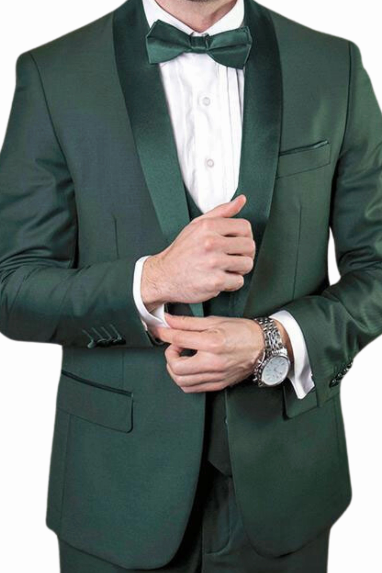 Trendito Collection: Hunter/Hunter 3PC Shawl Lapel Tuxedo 100% Wool Tailored Fit