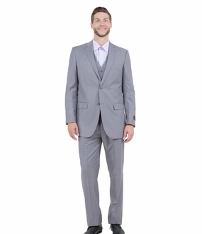 Valiant Vintage Light Grey Pinstripe Three-Piece Suit – Classic Fit