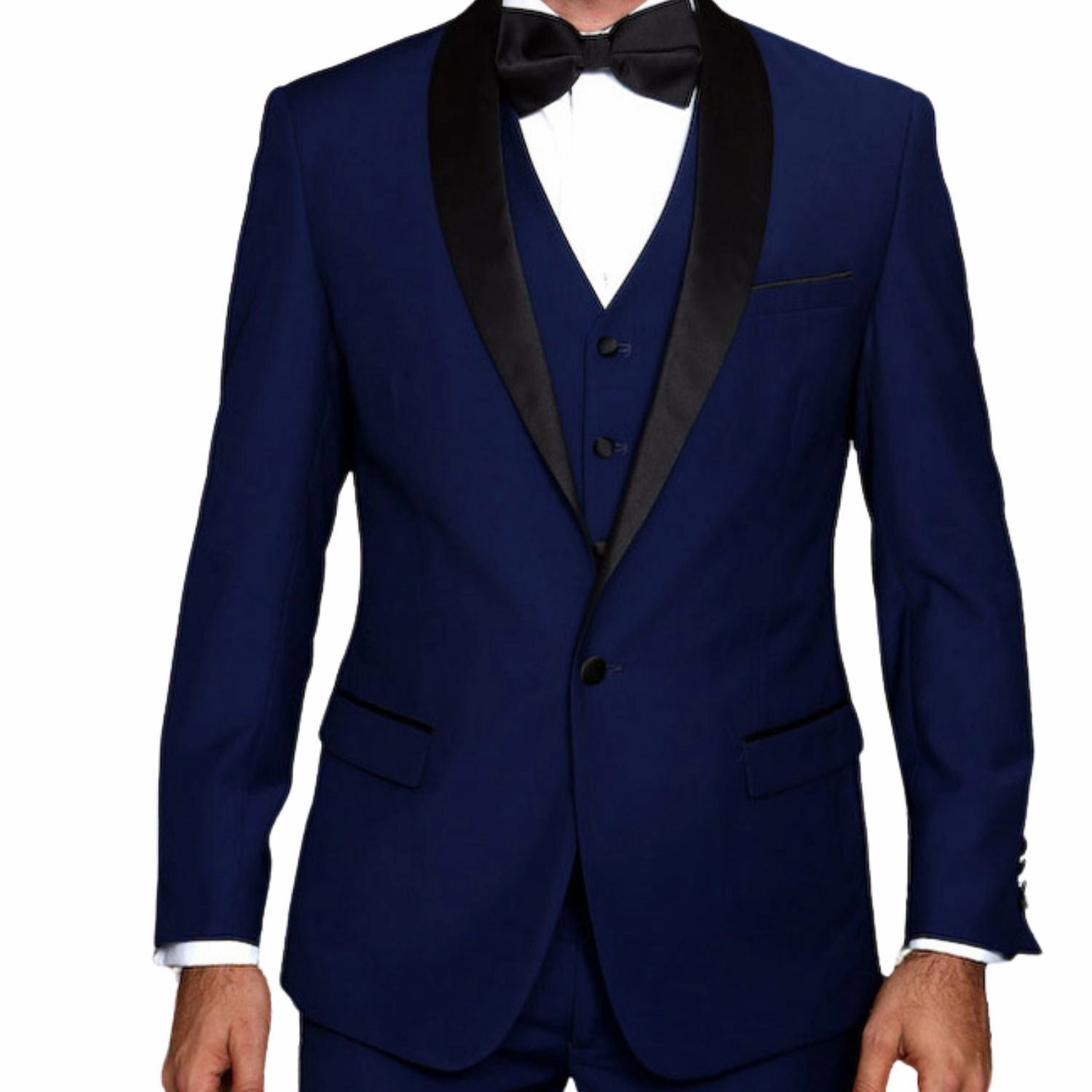 Varuna Collection: Sapphire Tailored Fit Shawl Lapel 3PC Tuxedo