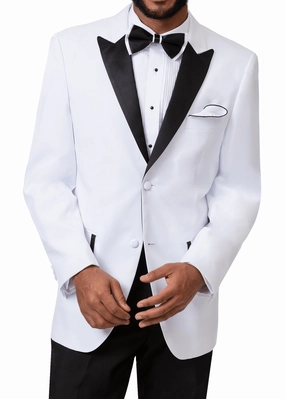White Two Button Classic Fit Tuxedo-EJ Samuel TUX109